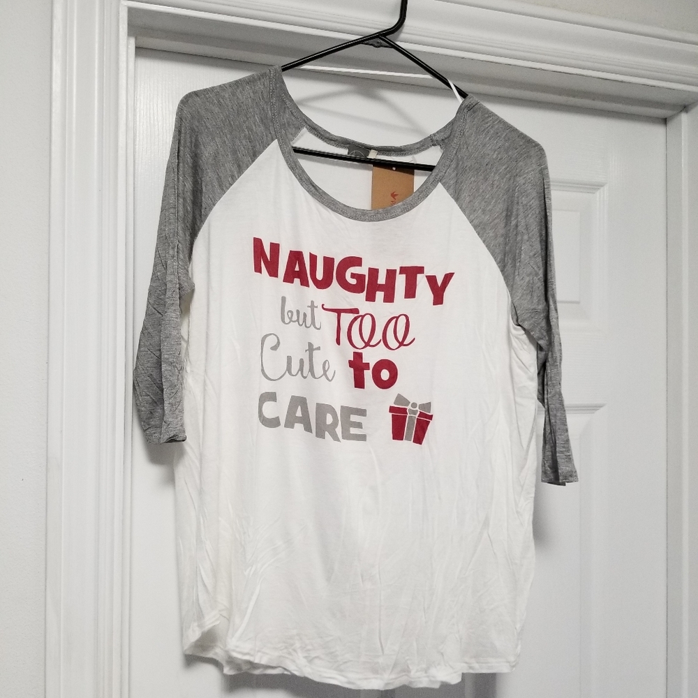 3/4 sleeve top Christmas Top